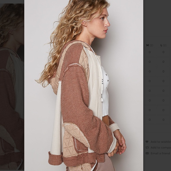 POL “ Chicago 2 “  POL Quilted Thermal Jacket with Waist String and Hood SR73 - Picture 3 of 6